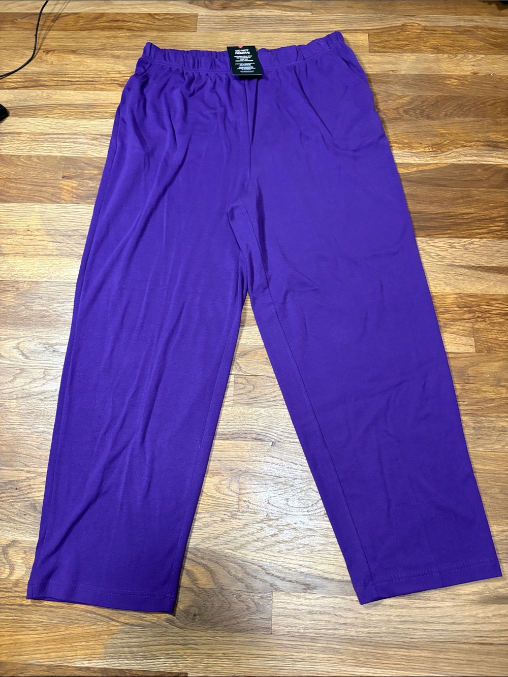 WOMAN WITHIN purple pull on pants